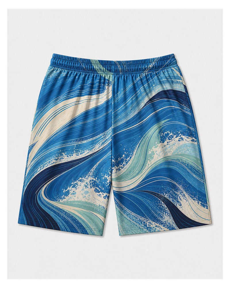 Big & Tall Graphic Polo Shorts Set for big men view 3