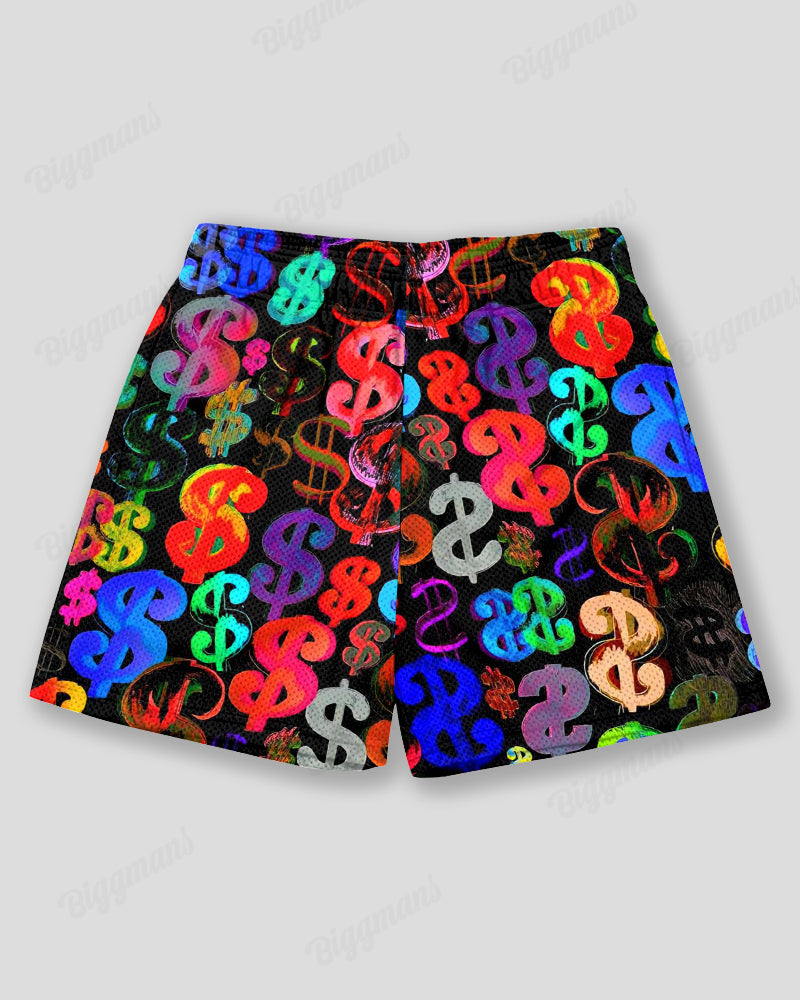 Big & Tall Graphic Graffiti Athletic Shorts for big men