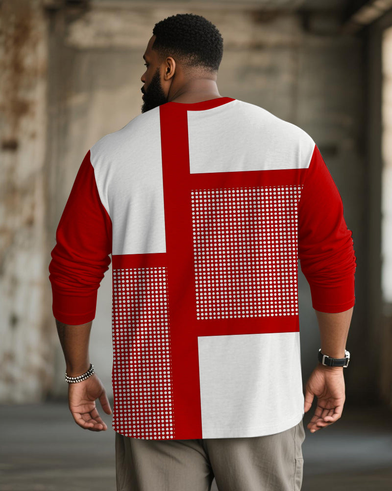 Big & Tall Geometric Graphic T-Shirt for big men view 4