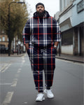 Big & Tall Colorblock Hoodie Sweatpants Set for big men view 1