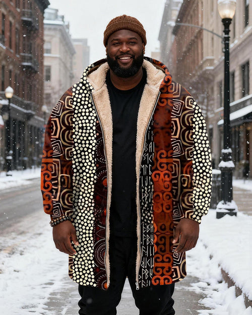 Big & Tall Geometric Hoodie for big men view 2