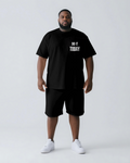 Big & Tall Graphic Streetwear Two-piece Set for big men view 1