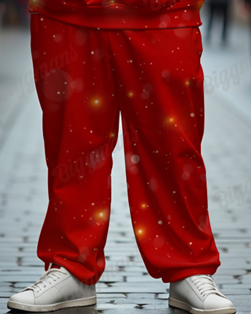 Big & Tall Graphic Hoodie Sweatpants Set for big men view 3