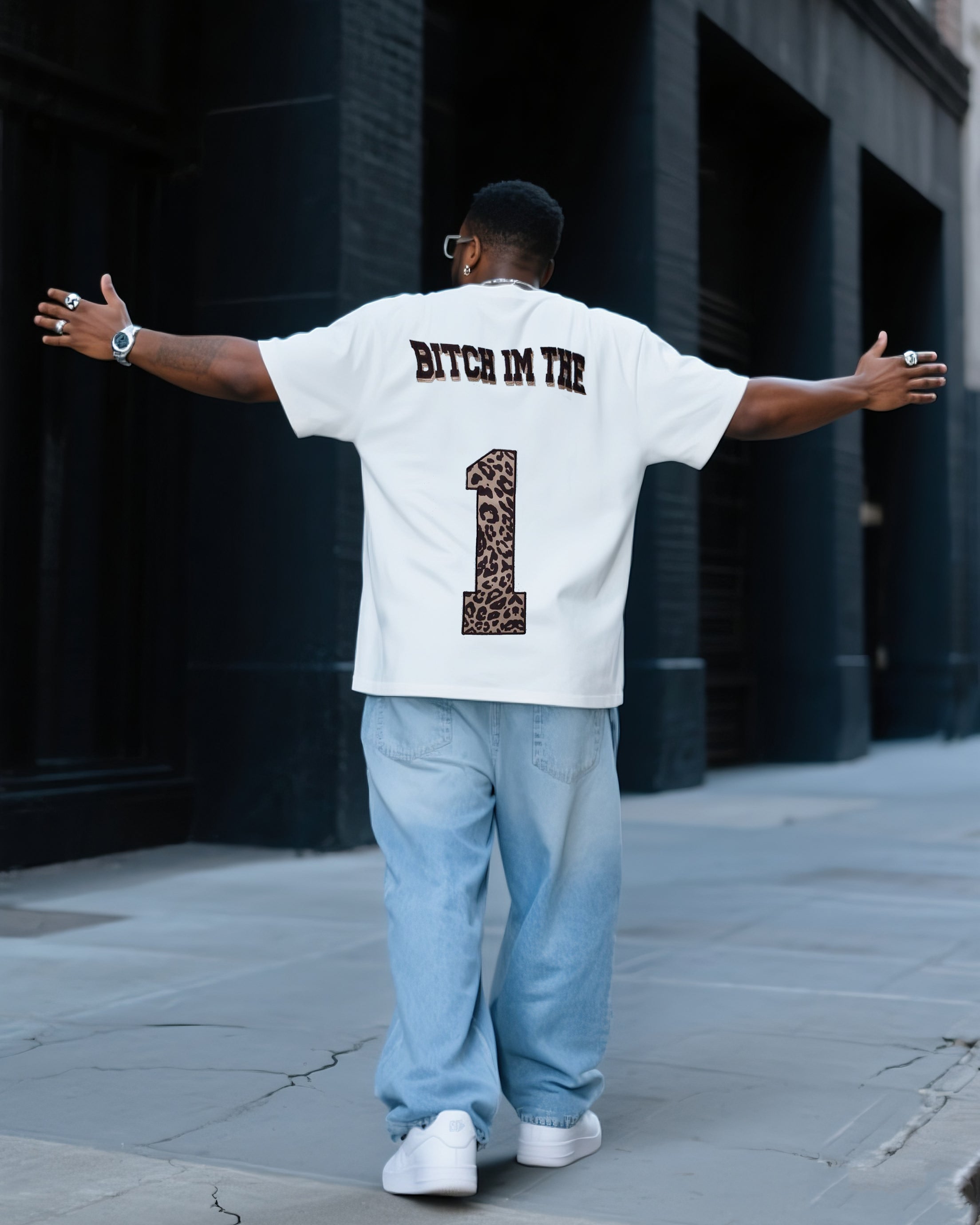 Big & Tall Denim T-Shirt Pants Set for big men view 1