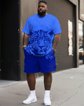 Big & Tall Graphic T-Shirt Shorts Set for big men view 1