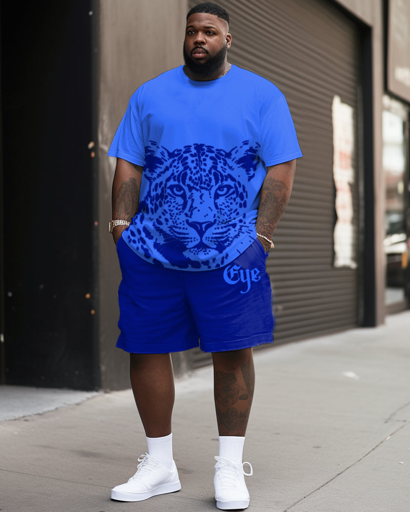 Big & Tall Graphic T-Shirt Shorts Set for big men view 1