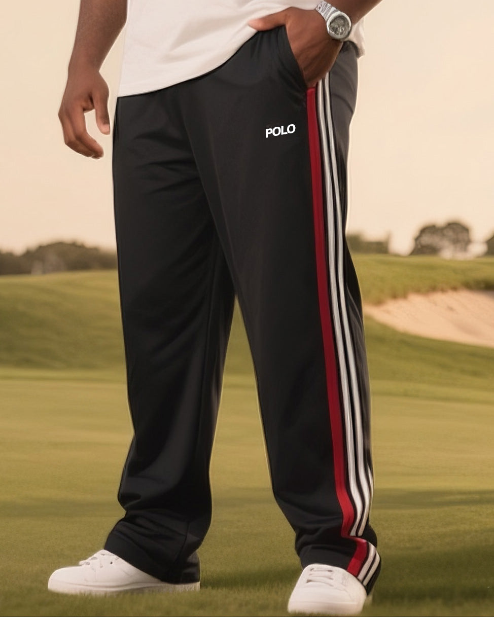 Big & Tall Colorblock Graphic T-Shirt Pants Set for big men view 3