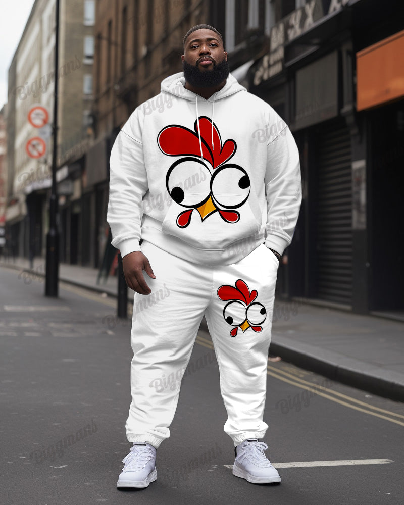 Big & Tall Graphic Hoodie Sweatpants Set for big men view 1