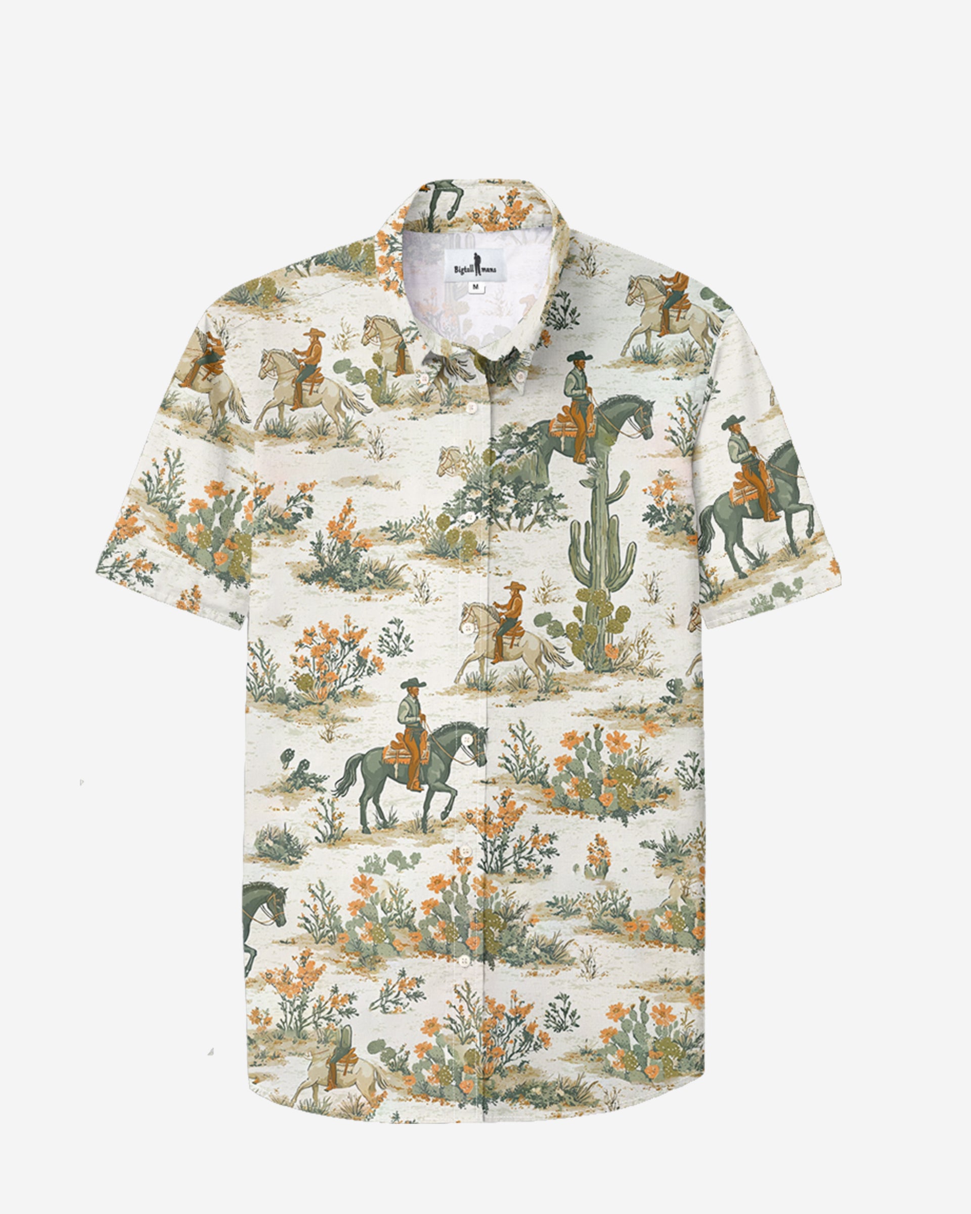 Big & Tall Western Denim Short Sleeve Shirt for big men view 1