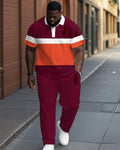Big & Tall Red Colorblock Jeans for big men view 1