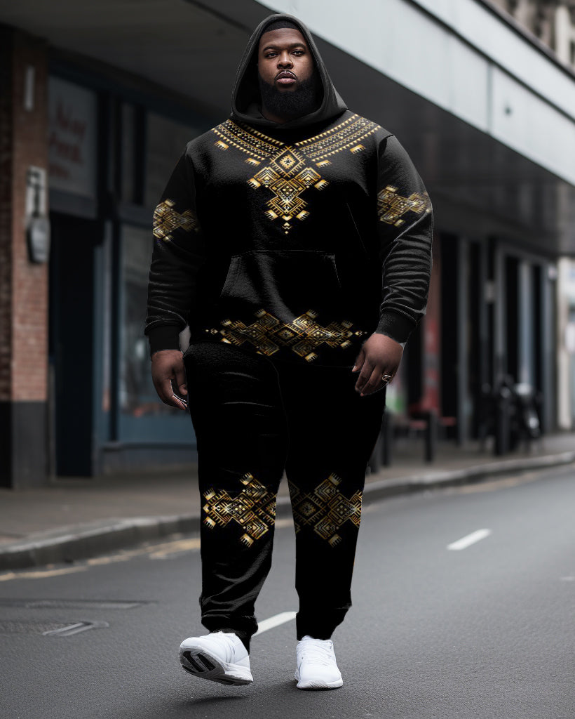 Big & Tall Athletic Hoodie Sweatpants Set for big men view 1