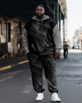 Big & Tall Geometric Hoodie Sweatpants Set for big men view 1