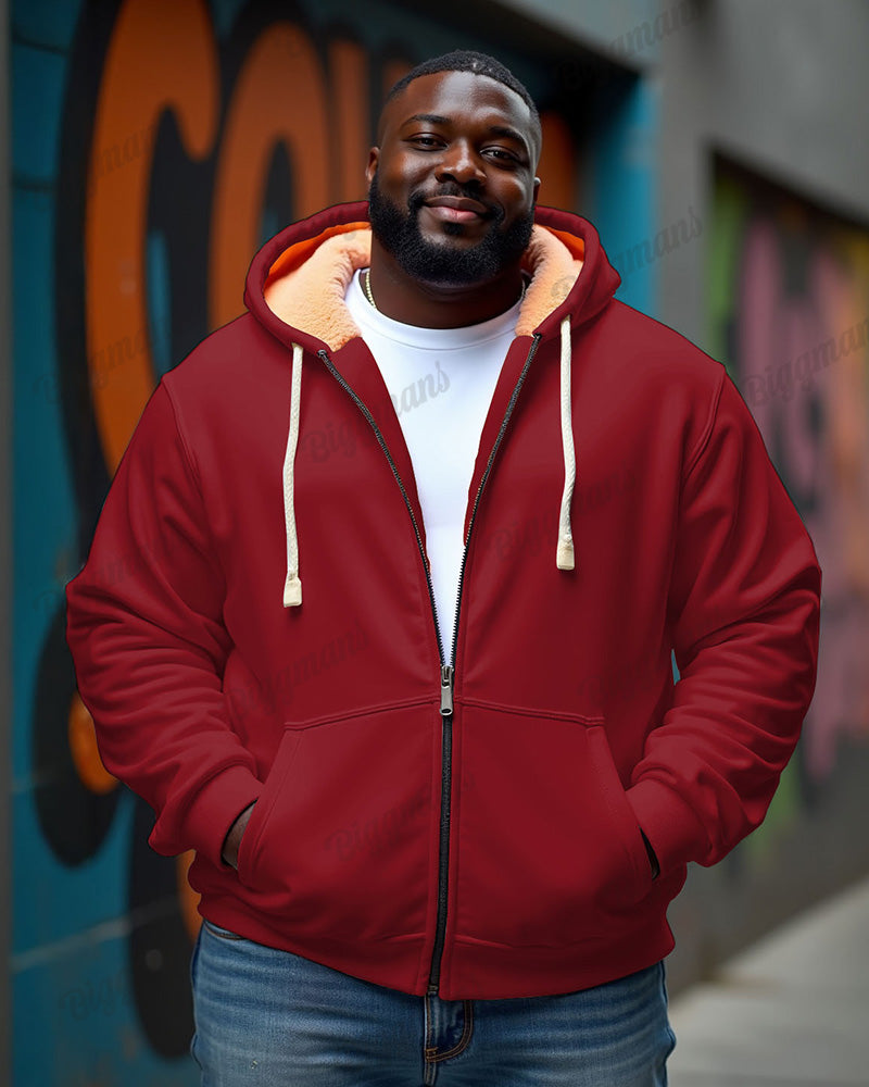 Big & Tall Solid Color Hoodie for big men view 5