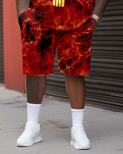 Big & Tall Colorblock Graffiti Two-piece Set for big men view 3