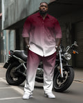 Big & Tall Red Gradient Two-piece Set for big men view 1