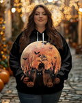 Big & Tall Black Graphic Hoodie for big men
