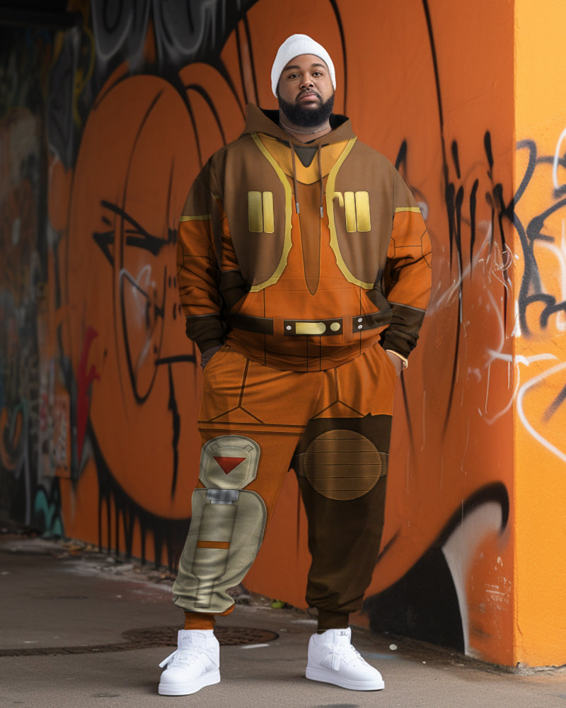 Big & Tall Graphic Hoodie Sweatpants Set for big men view 1