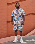 Big & Tall Graphic T-Shirt Shorts Set for big men view 1