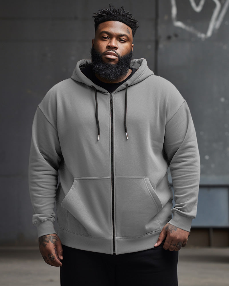 Big & Tall Solid Color Streetwear Hoodie for big men view 7