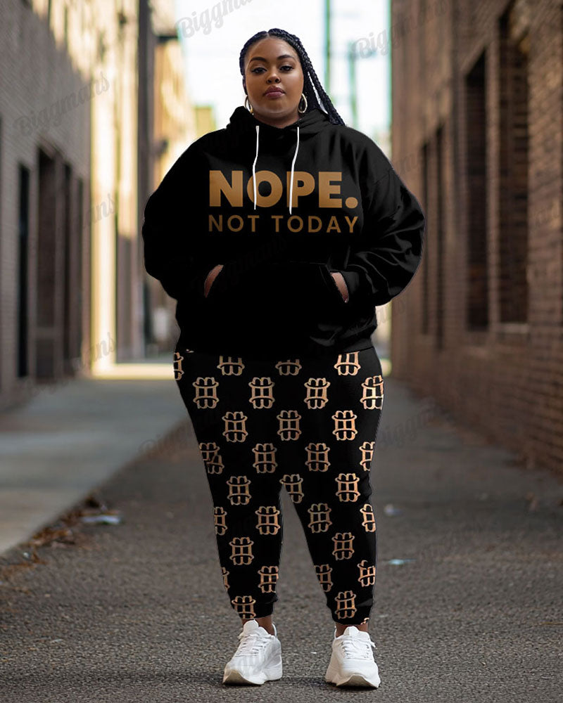 Big & Tall Graphic Streetwear Hoodie Sweatpants Set for big men view 1