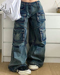 Big & Tall Denim Washed Vintage Jeans for big men view 1