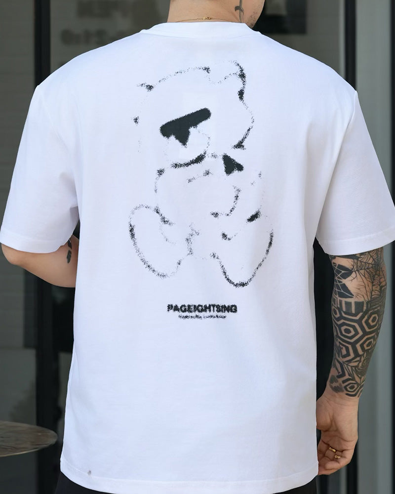 Big & Tall Striped Streetwear T-Shirt for big men view 5
