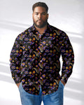 Big & Tall Floral Long Sleeve Shirt for big men
