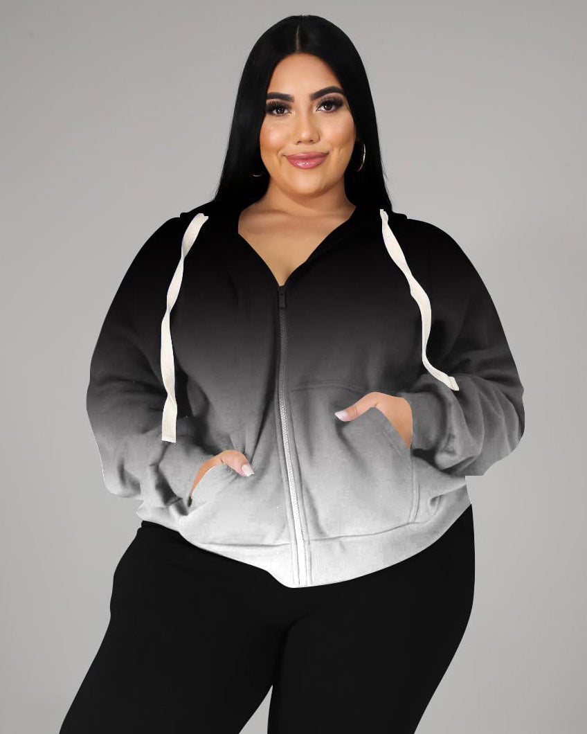 Big & Tall Gradient Hoodie Sweatpants Set for big men view 2