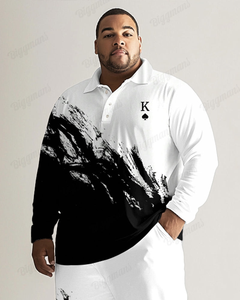 Big & Tall Graphic Splash Ink Two-piece Set for big men view 2