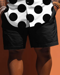 Big & Tall Black White Graphic Jeans for big men view 3