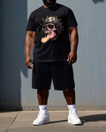Big & Tall Graphic Skull Two-piece Set for big men view 1
