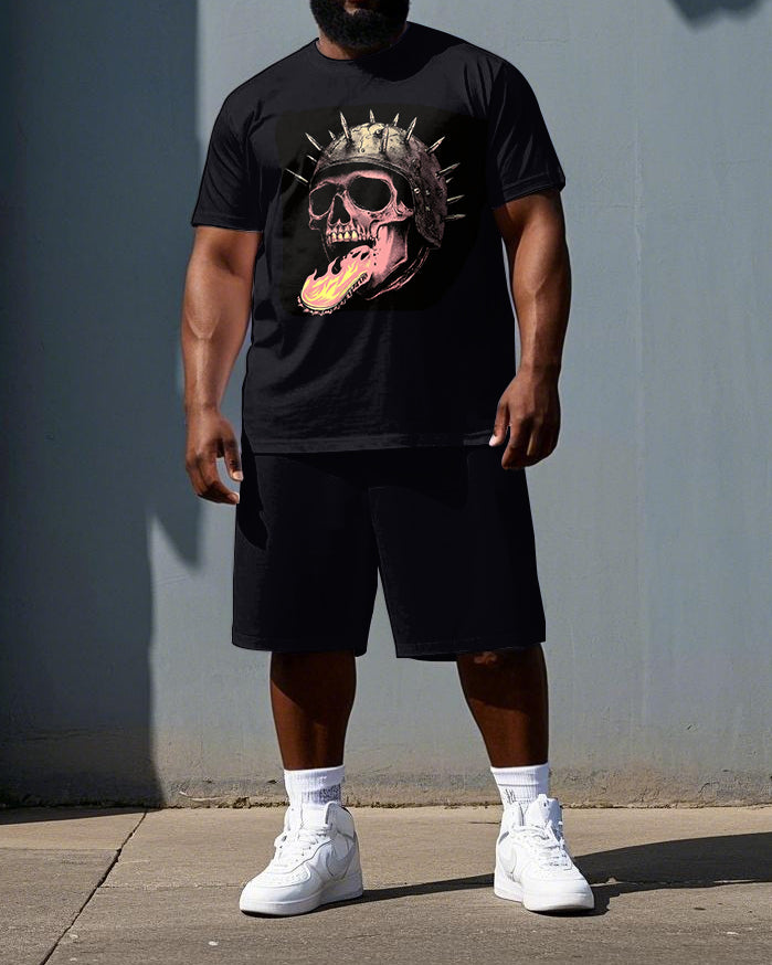 Big & Tall Graphic Skull Two-piece Set for big men view 1