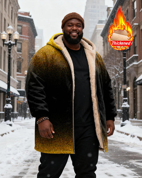Big & Tall Black Yellow Gradient Hoodie for big men view 1
