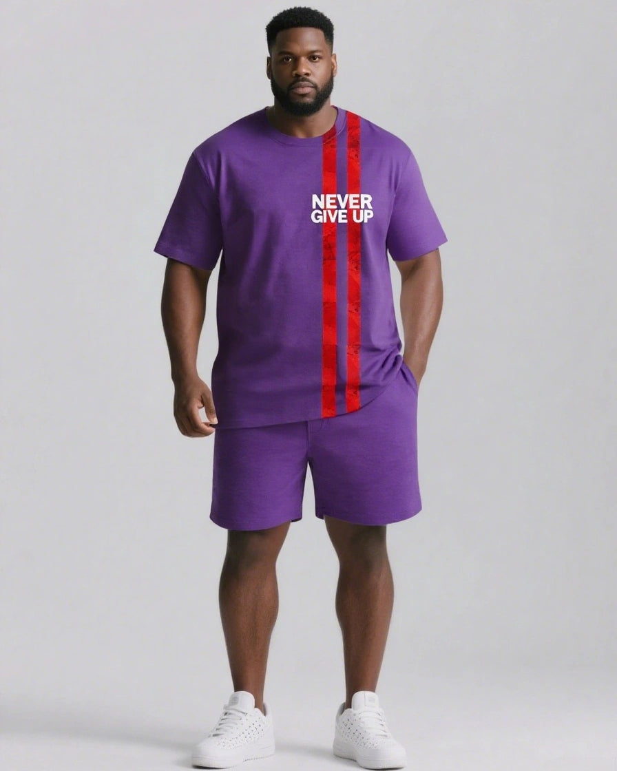 Big & Tall Striped Two-piece Set for big men view 11