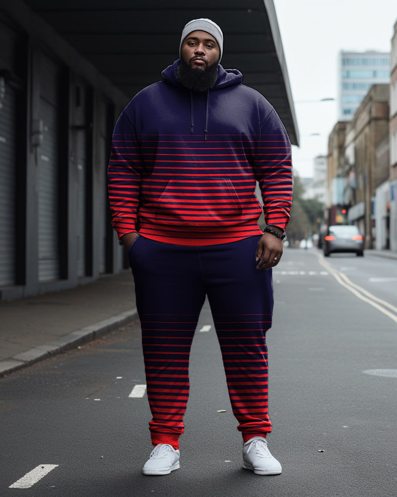 Big & Tall Colorblock Hoodie Sweatpants Set for big men view 1