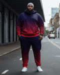 Big & Tall Colorblock Hoodie Sweatpants Set for big men view 1