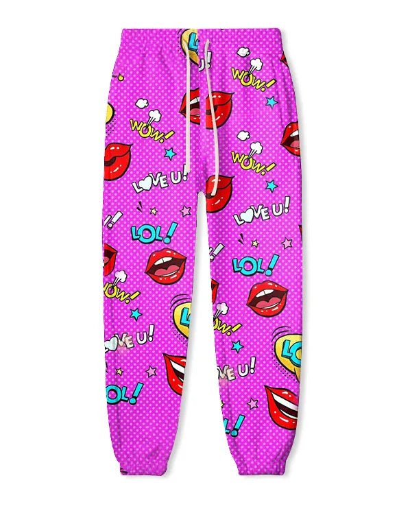 Big & Tall Pink Hoodie Sweatpants Set for big men view 7