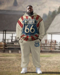 Big & Tall Graphic Hoodie Sweatpants Set for big men view 1