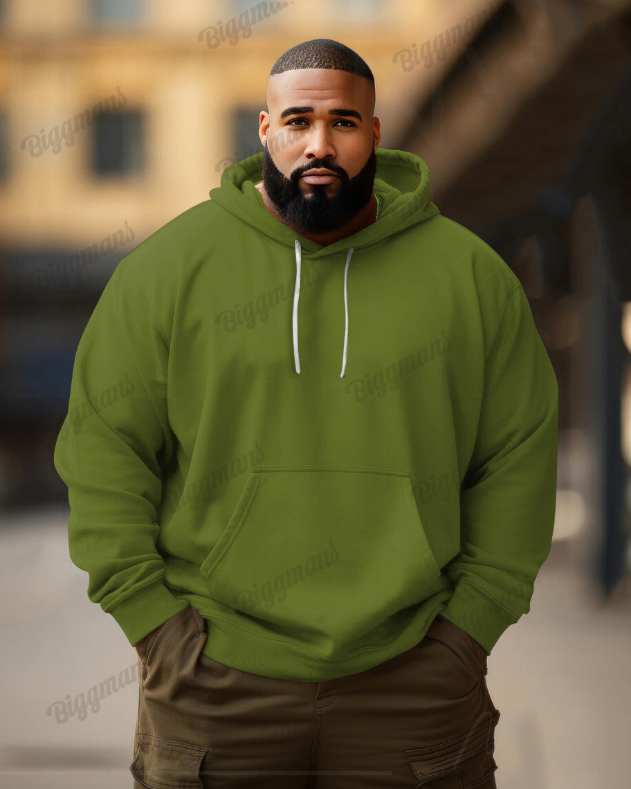 Big & Tall Solid Color Hoodie for big men view 2