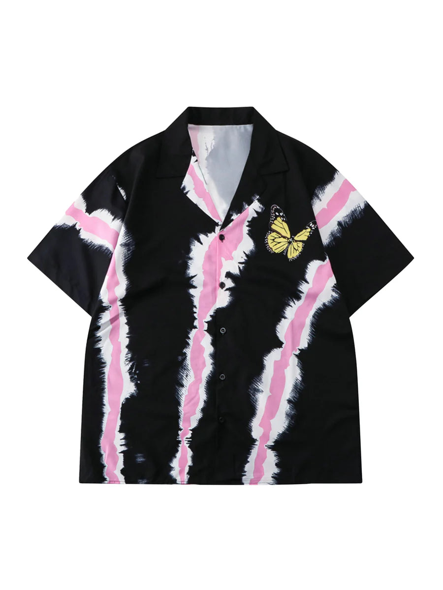 Big & Tall Gradient Graphic T-Shirt Shorts Set for big men view 4