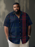 Big & Tall Blue Plaid Jeans for big men