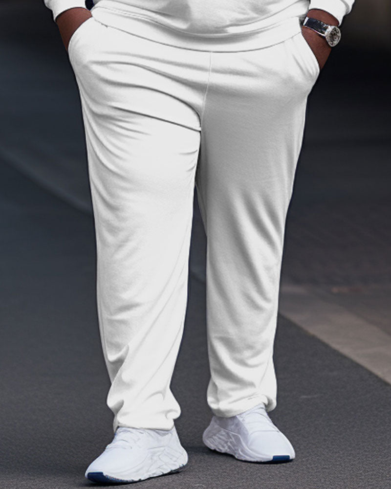 Big & Tall Geometric Polo Pants Set for big men view 3