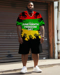 Big & Tall Juneteenth T-Shirt Shorts Set for big men view 2