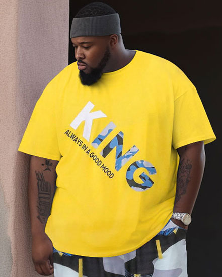 Big & Tall Graphic Splash Ink Two-piece Set for big men view 2