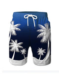 Big & Tall White Hawaiian Athletic Shorts for big men
