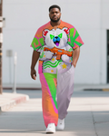 Big & Tall Streetwear T-Shirt Pants Set for big men view 1