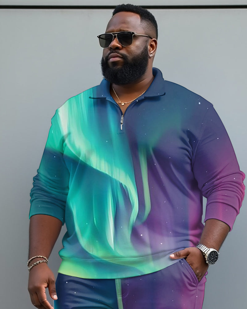 Big & Tall Streetwear Polo Pants Set for big men view 6