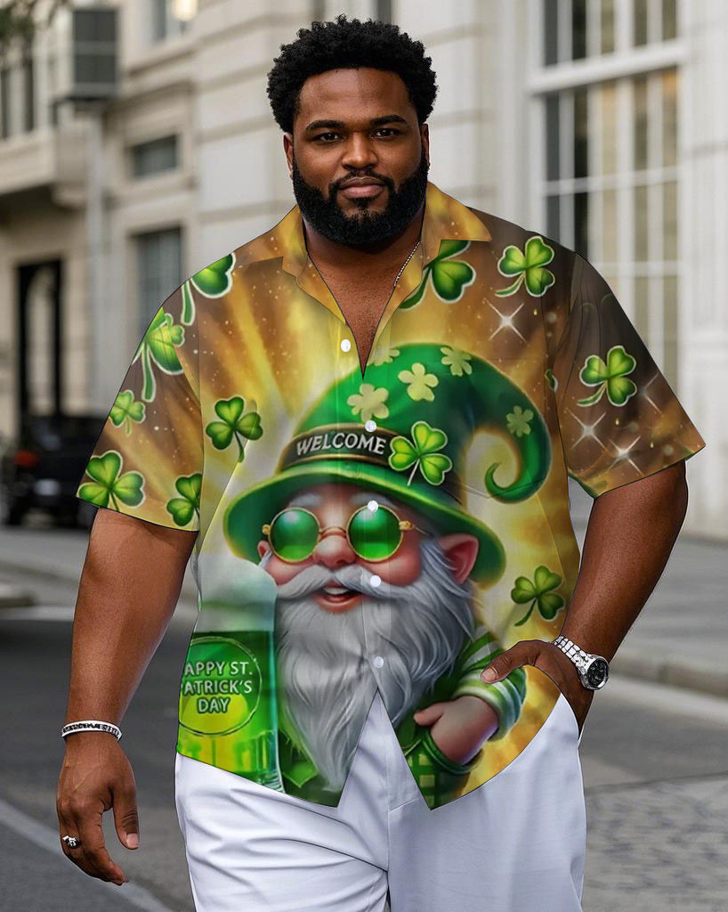Big & Tall Streetwear Short Sleeve Shirt for big men view 1