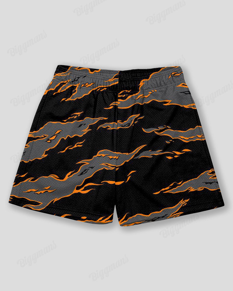 Big & Tall Purple Graphic Graffiti Athletic Shorts for big men view 2