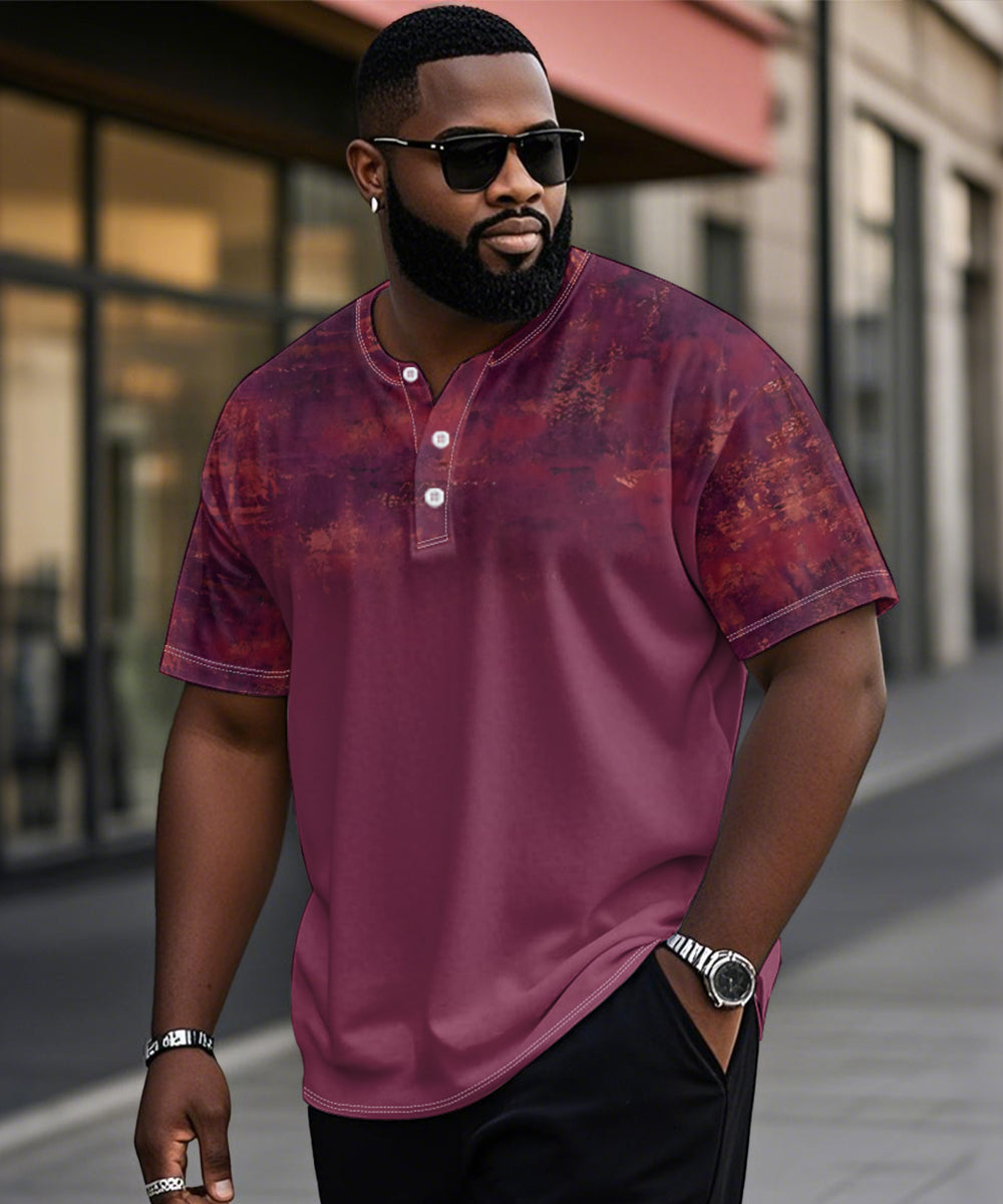 Big & Tall Red Gradient Graphic T-Shirt for big men view 1
